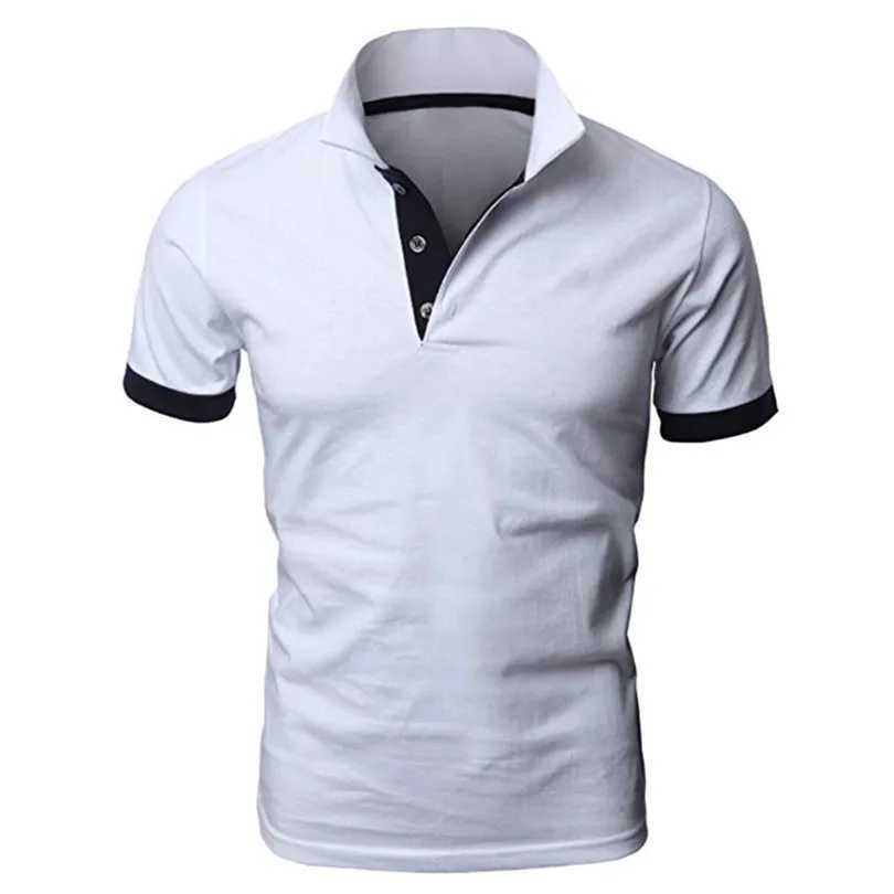 Polos da uomo Polo Shirt uomini Summer Stritching Mens Shorts Slve Polo Business Absaming Men Maglietta Maglietta Polos Y240510