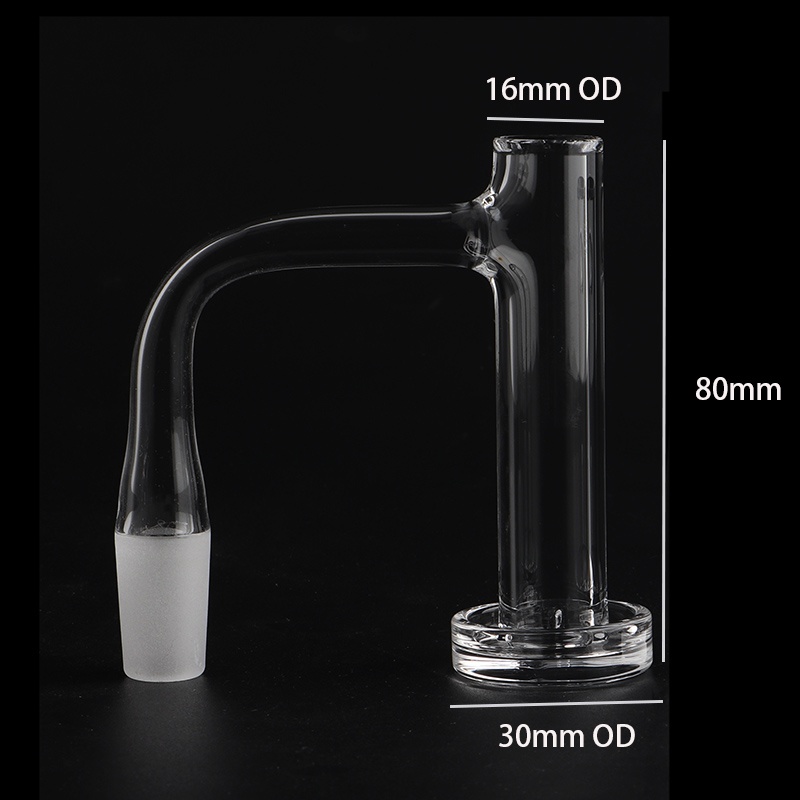 Tour de commande de bord de bord biseauté entièrement soudé Banger en quartz avec une grille transparente de 4 mm d'épaisseur 10 mm 14 mm 18 mm pour les gréements DAB Pipes d'eau en verre