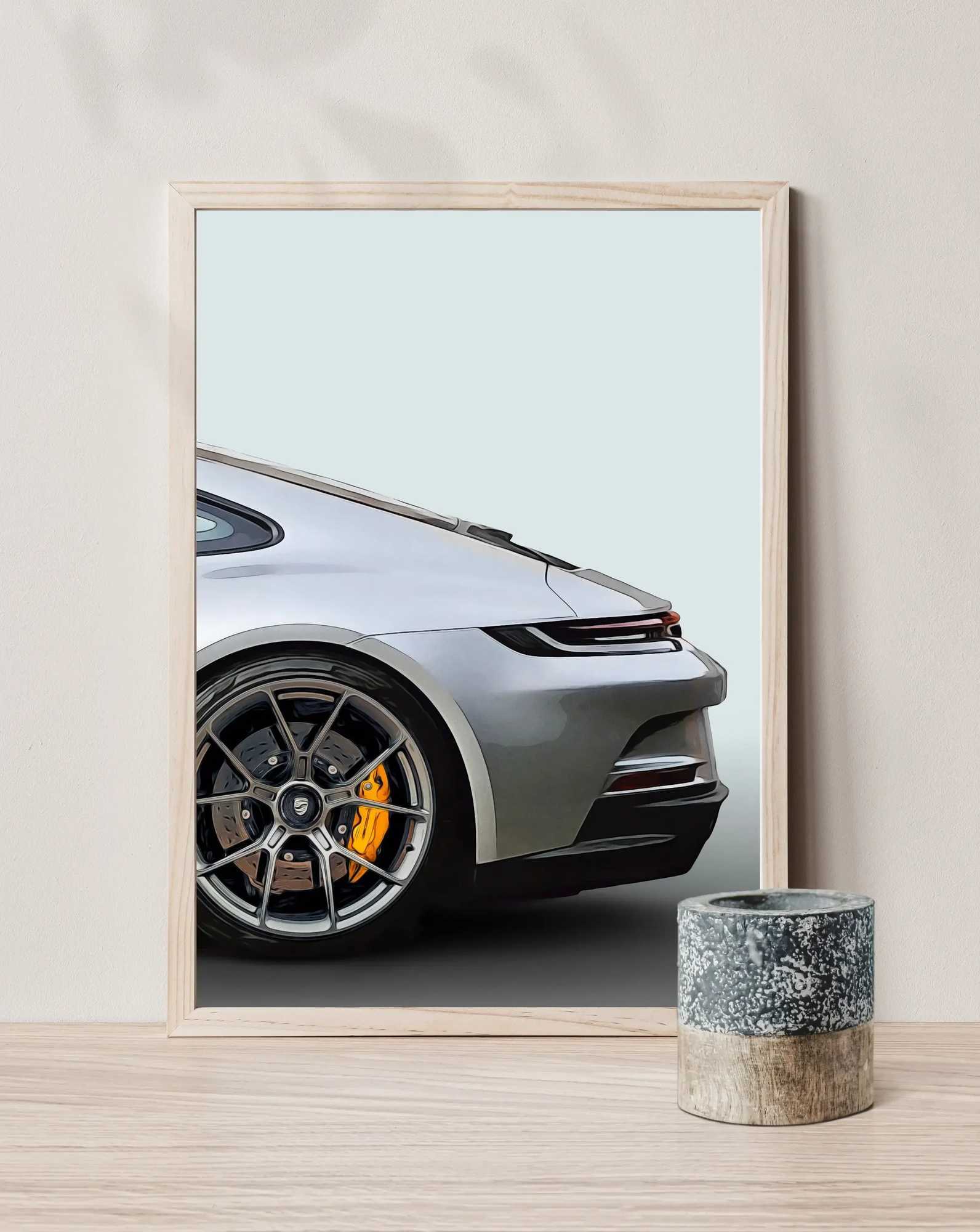 Fonds d'écran Classic Pop Three Piece Wall Art 911 GT3 Supercar HD Toivas Affiche Impression de chambre maison Décoration de salon J240505