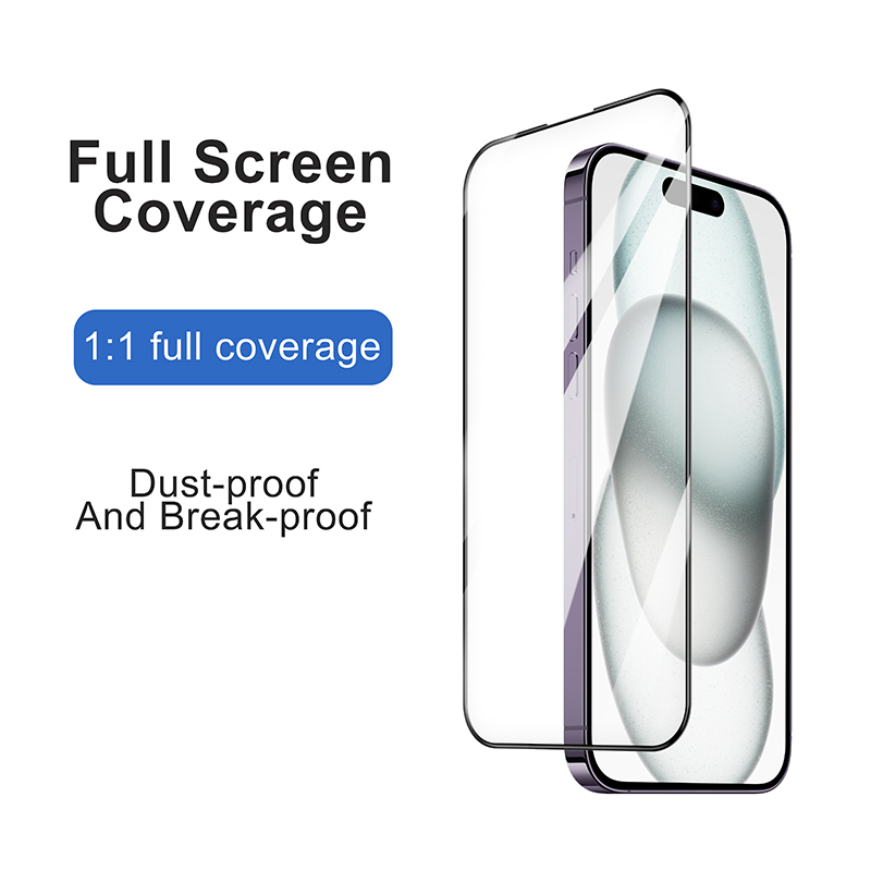 9H Dração True 3D Protetor de tela de vidro temperado Ultra-fino HD Clear Anti Scratch Fácil Instalação para iPhone 15 14 13 12