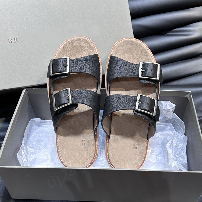 Summer BC Leisure Retro Fashion Slipper Sceplifica in pelle in pelle Slide in pelle Slide uomini Sangue Sandalo Sandalo Outdoor Scarpe con scatola 38-46