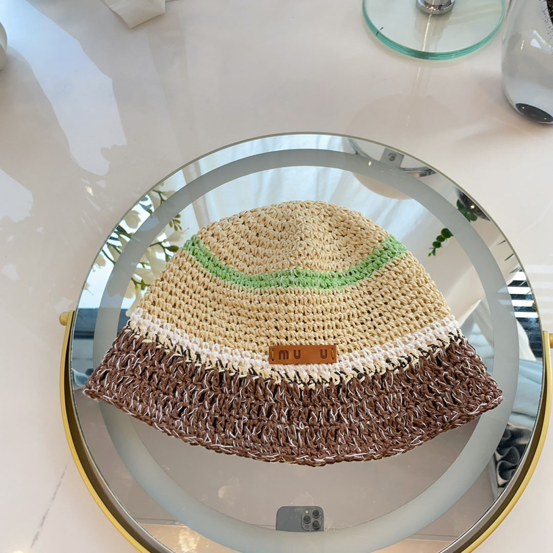 Designer Hat Hat Hand Hook Cappelli pescatori a maglia Fisherman Cappelli traspirati da cento lettere da donna a contrasto più giovane da donna Cappello di paglia