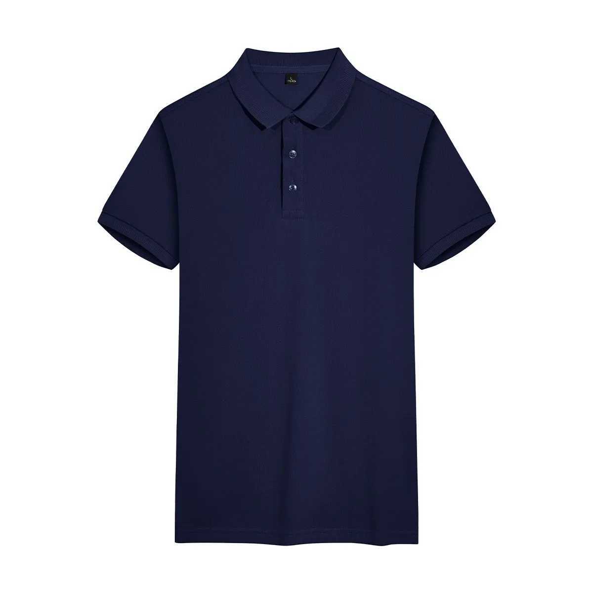 Polos de pólo masculino Cross Border Summer Mens Polo com colarinho de pólo e botão de cor sólida Camisa pólo esportivo casual e casual Y240510JKKL