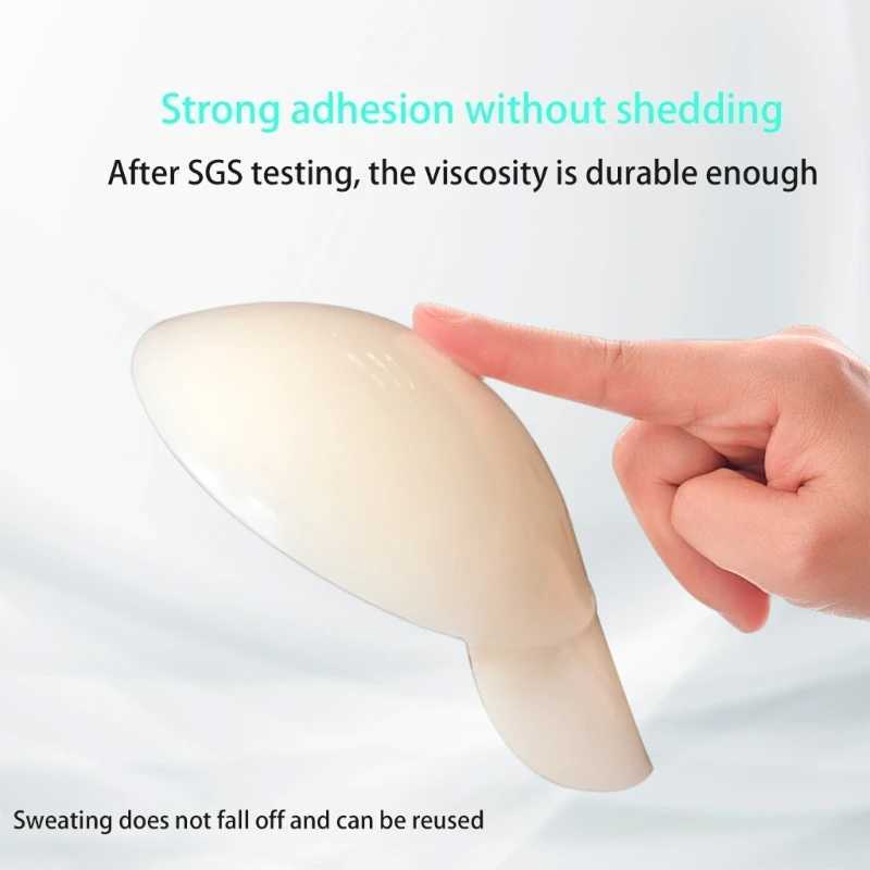 Tampon du sein Silicone Roulette d'amélioration du sein Adhesive Push Up Invisible Back Back Back Cover Soft Cushion Cover Q2405091
