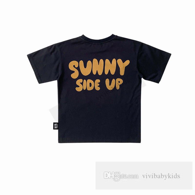 Summer Kids Sun Letter T-shirt imprimé garçons filles coton coton manche courte t-shirts de mode