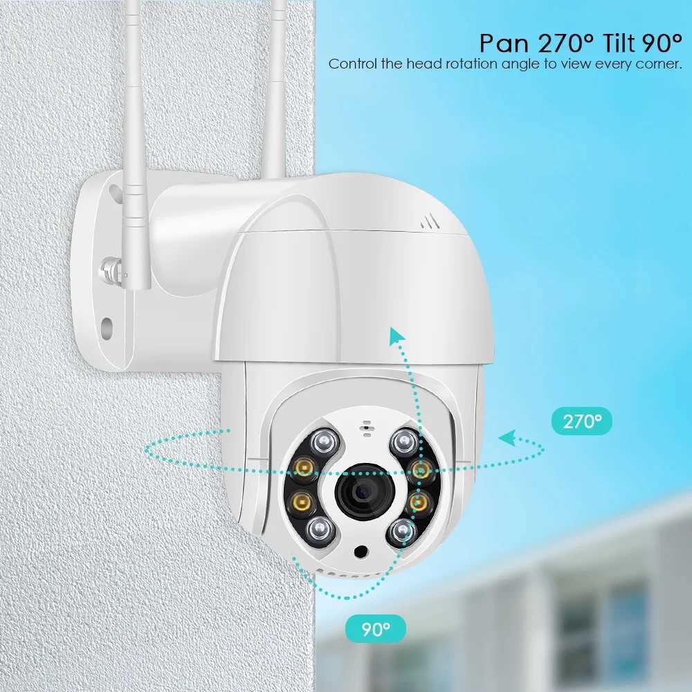 IP -camera's 4K 8mp Wifi Pan Tilt Camera CCTV Surveillance Camera Outdoor Waterdoor Waterdichte kleur Night Vision Automatisch tracking 4MP 2MP IP -camera ICSEE Application D240510