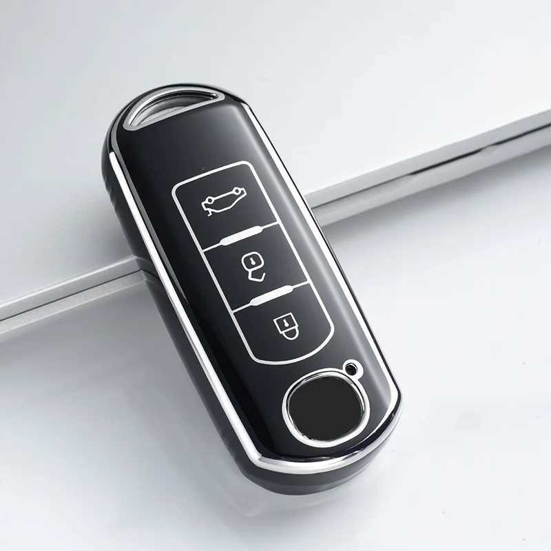 Ключ автомобиля TPU CAR Удаленный ключ держатель корпуса Shell FOB для Mazda 2 3 6 Atenza Axela Demio CX-5 CX5 CX-3 CX7 CX-9 Ключ аксессуары T240509