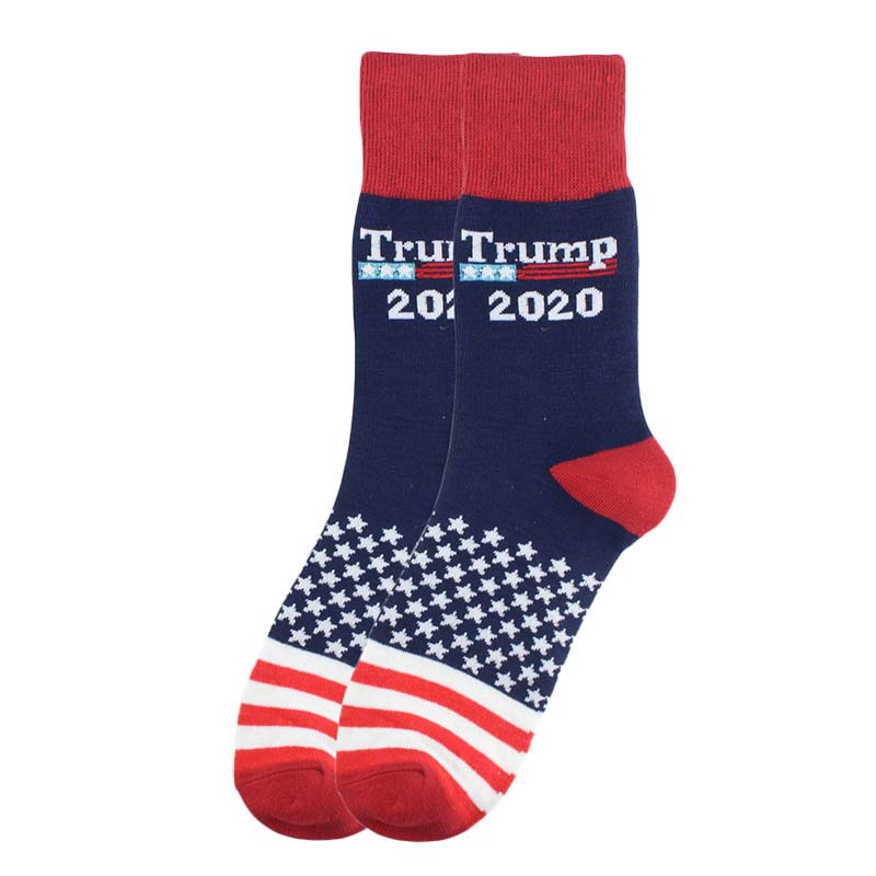 2024 Donne uomini Trump Crew Socks Calza gialla Fungo Cartoon Sports Stockings Hip Hop Sock