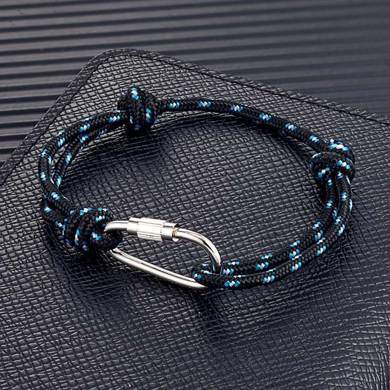 Braccialetti di fascino mkendn uomini di alta qualità paracord corda sopravvivenza bracciale femmini