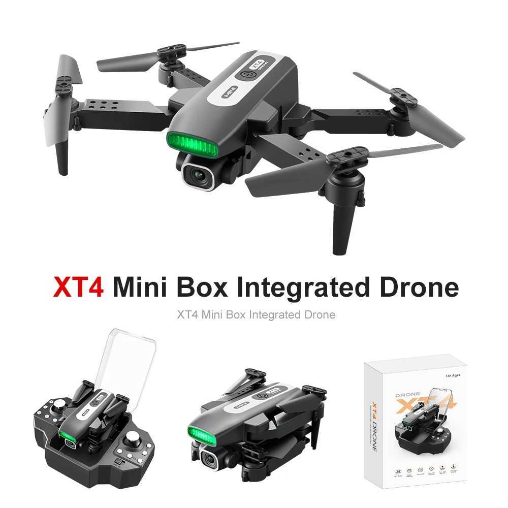 Drony XT4 Mini Drone Drone Fotografia lotnicza z pudełkiem 360 Regulacja prędkości Flip Cztery helikoptery do podróży na zewnątrz D240509