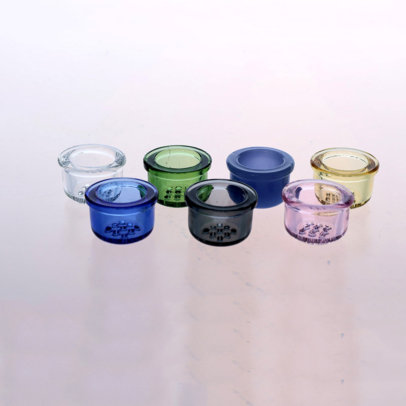 Colorful Replacement Glass Bowls Smoking Accessories Tool For Silicone Pipes Hand Pipe Bongs Dab Oil Rigs With 9 Holes