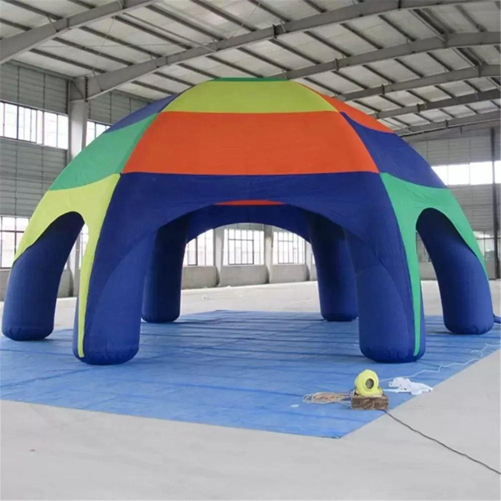 12 m DIA 40 piedi Colorful Big Party Shelter Giovani Spider Dome Tenda Air Btown Arch Marquee House Vieni con soffiatore in vendita/noleggio con soffiatore gratuito