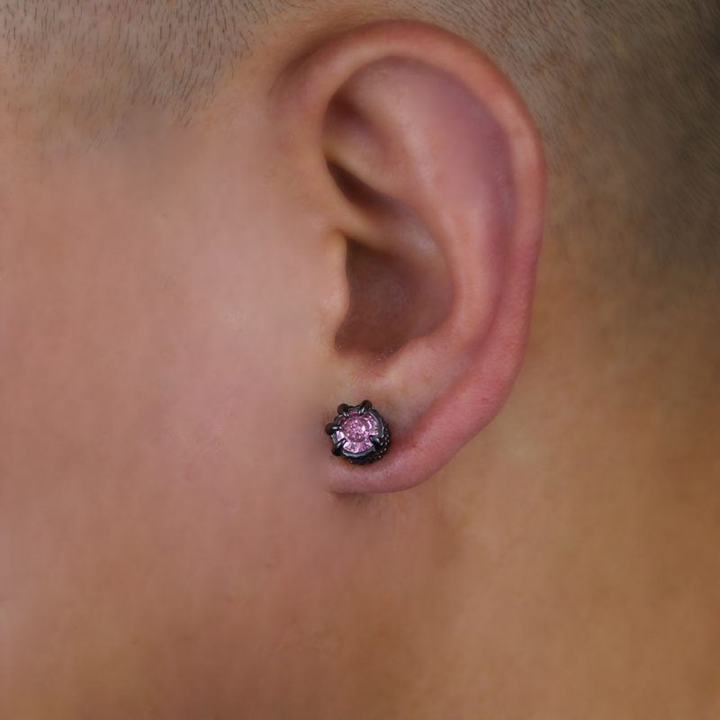 2024 Nieuwe wit roze rode cz steen sterke magnetische oorstop vrouwen mannen punk zirkoon magneet oorbellen niet -piercing magnetische oor clips sieraden