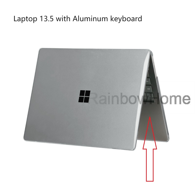 Microsoft Surface Dizüstü Bilgisayar için Temiz Kristal Kılıf Sert Plastik Koruyucu Kabuk Kapağı Go 2 3 4 5 12.4 13.5 15 inç şeffaf siyah renk