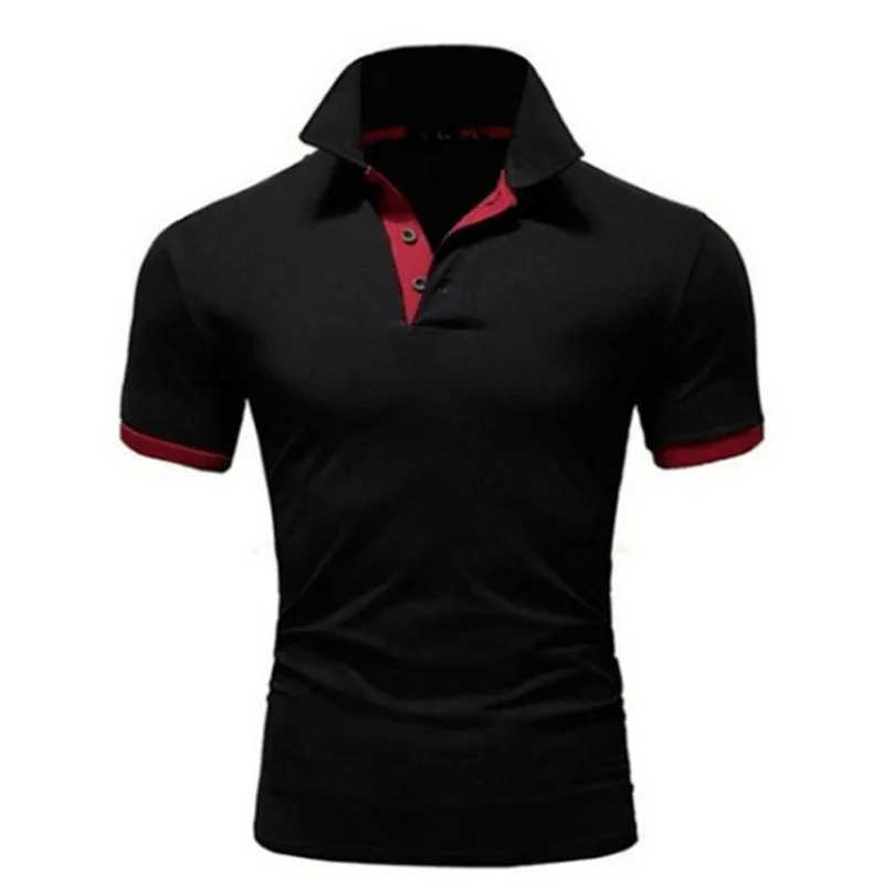 Heren Polos Polo Shirt Men Summer Stritching Mens Shorts Slve Polo Business Deskleding Luxury Men T -shirt Brand Polos Y240510