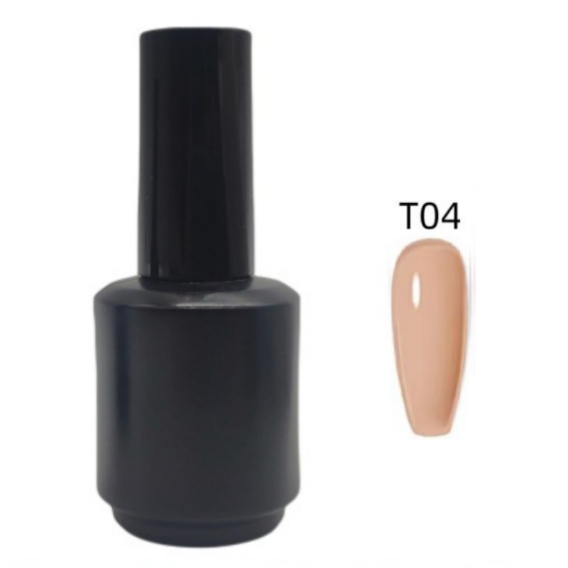 Couleur nude T04 Gel + Base Coat + Top Coat 15 ml 3 pièces par ensemble Polon de gel à ongles UV