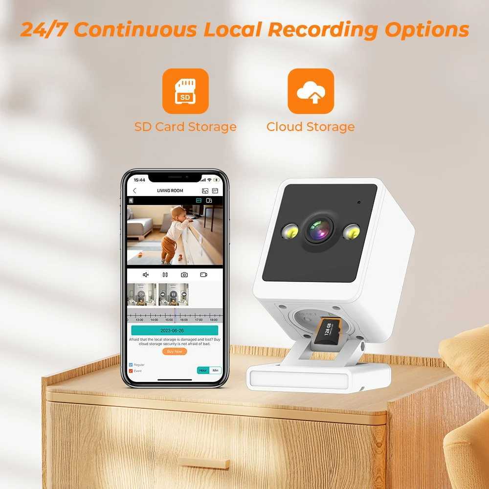 IP Cameras BESDER Wifi IP Camera 1080P Indoor Baby Monitor Color Night Vision Human Detection 2MP CCTV Wireless Surveillance Camera iCsee Application d240510