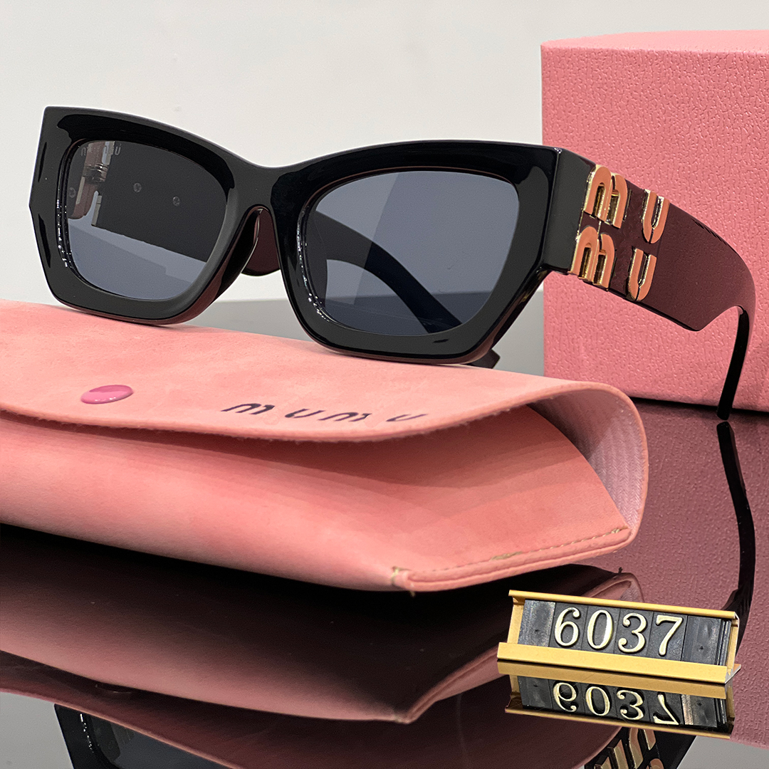 Miui Designer Zonnebril voor vrouwen Ovaal frame Mirror Mui Mui Zonnebril Designer Sunglass SMU 11WS 09WS Glip Rangse Runway Dames Zonneglazen UV400 Polariseerde bril