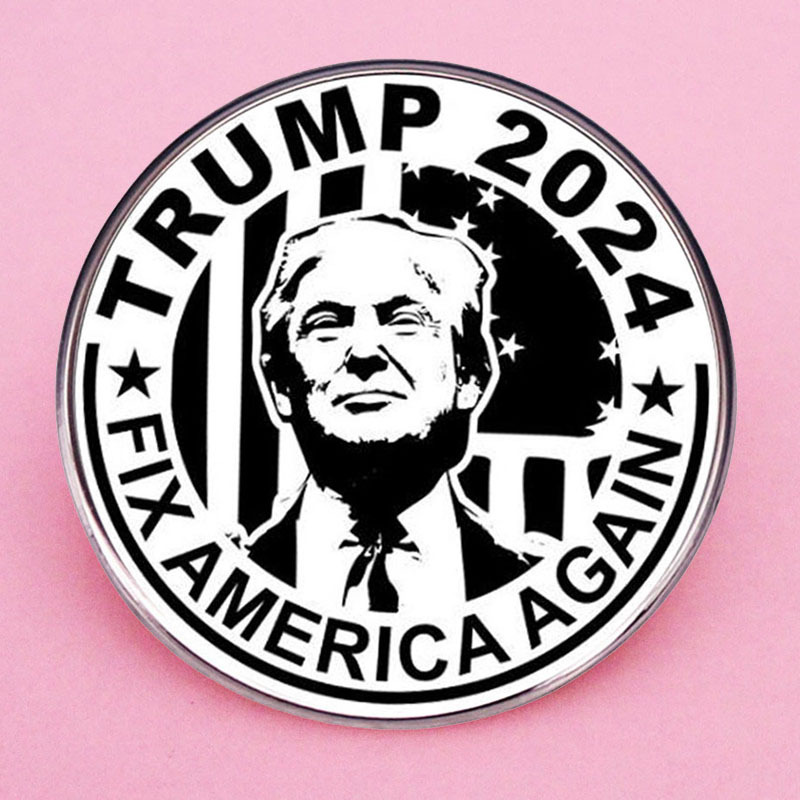 Brosch Support Donald Trump Brosch gör Amerika vackert igen Brosch Metal Alloy Badge -tillbehör för män och kvinnor F018