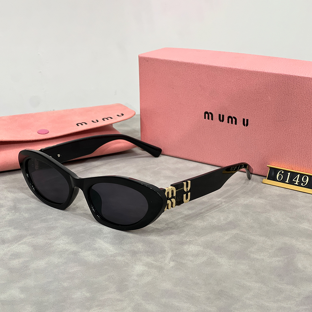 Miui Designer Zonnebril voor vrouwen Ovaal frame Mirror Mui Mui Zonnebril Designer Sunglass SMU 11WS 09WS Glip Rangse Runway Dames Zonneglazen UV400 Polariseerde bril