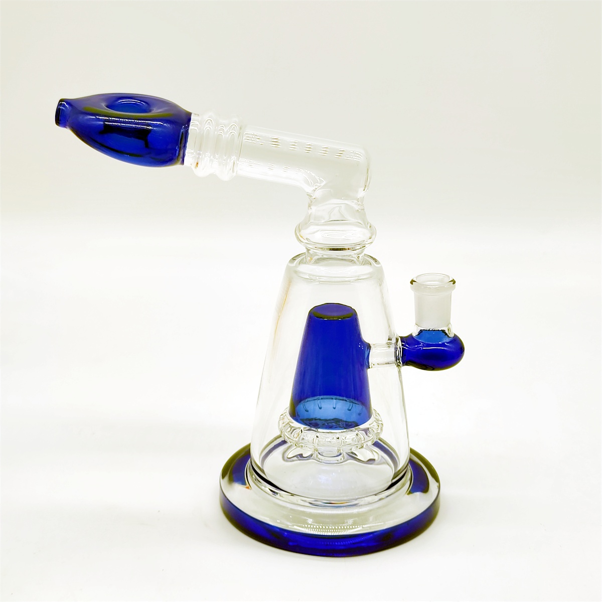 8 to 9 Inch Large Scale Clear Teal Fab Egg Multi Color Hookah Glass Bong Dabber Rig Recycler Pipes Water Bongs Smoke Pipe 14mm Female Joint US Warehouse