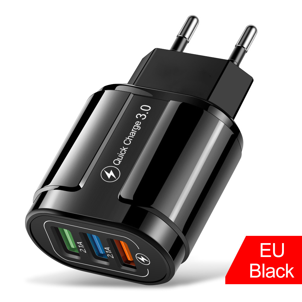 Cargadores rápidos de Smart Universal QC3.0 EU US EE. UU. Adaptador de cargador de pared para iPhone 7 8 x 11 12 13 14 Samsung Android Teléfono MP