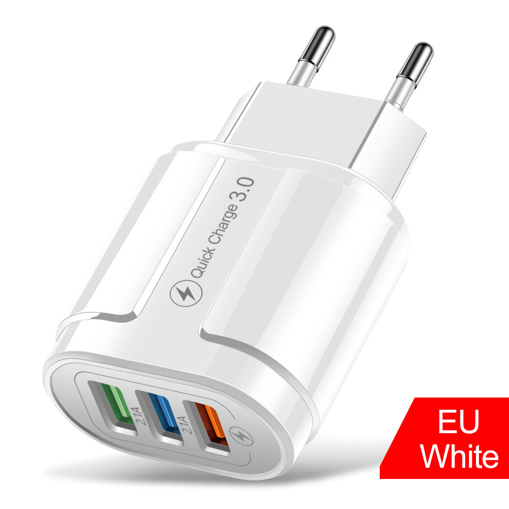 Cargadores rápidos de Smart Universal QC3.0 EU US EE. UU. Adaptador de cargador de pared para iPhone 7 8 x 11 12 13 14 Samsung Android Teléfono MP