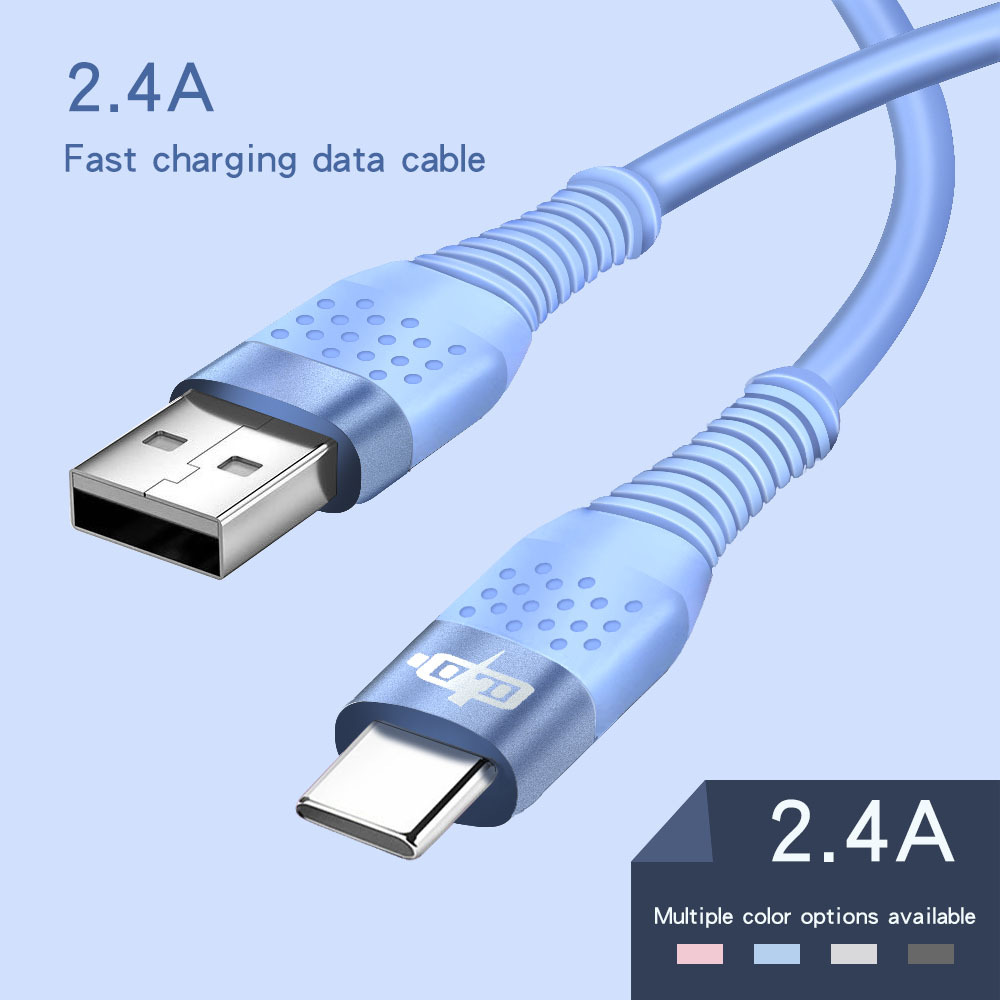 2.4A Schnelllades Telefonkabel 1 m Geflecht Nylonladungskabel USB zum Typ C Data Cable LYP165