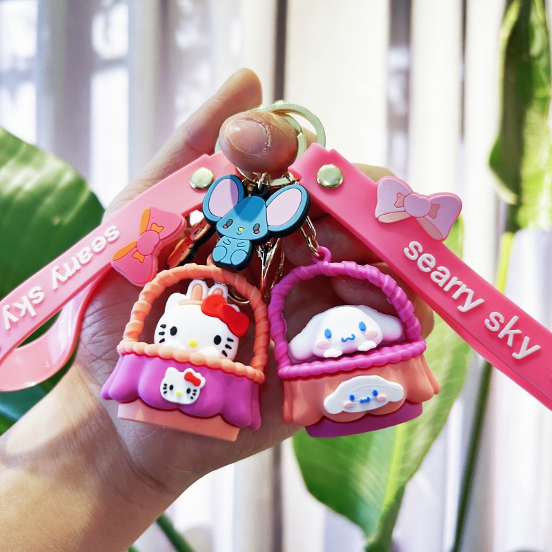 Cross Border Cradle KT Keychain Accessoires Adhésif Soft Cartoon Doll Blind Box Box Sac à dos Chaîne Small Cadeau