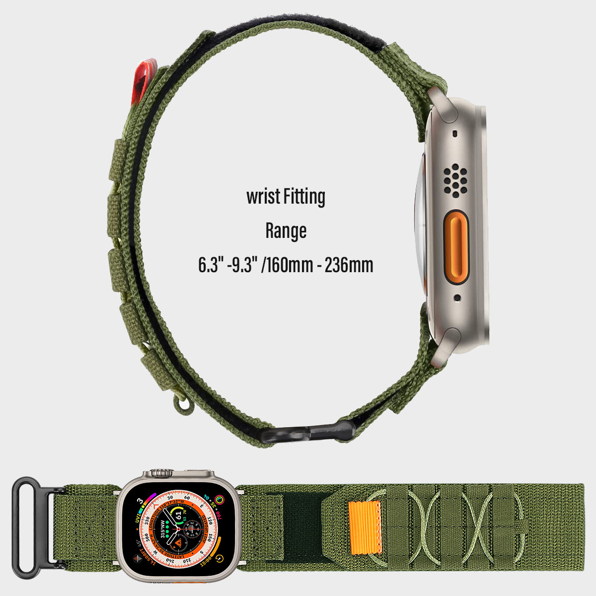 Nylon Wowen Solidne haczykowe zegarek Smart Paski do Apple Watch 38 mm 40 mm 49 mm 42mm 44 mm 45 mm 3 4 5 SE 6 7 9 seria IWatch Ultra Band Designer Bransoleta Bransoletka
