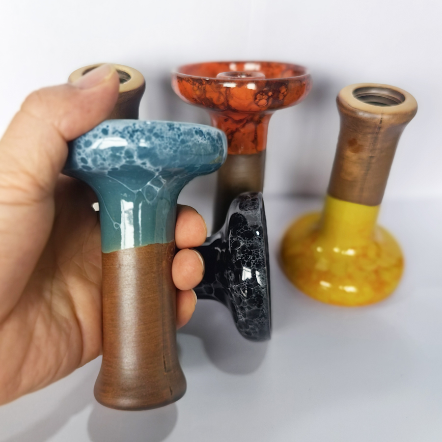 Großhandel Premium Ceramic Shisha Schalen Narguile Head Bowl Nargile Shisha Rauchzubehör Clay Shisha Schalen Schalen