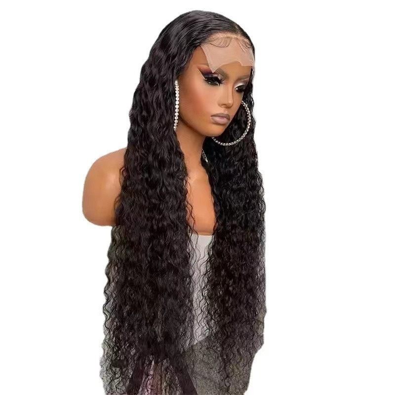 Fashion Water Wave Lace Frontal Human Hair Wigs for Women Girls Girls Wet and Wavy Synthetic Loose Deep Wave Ferture Wig Hair