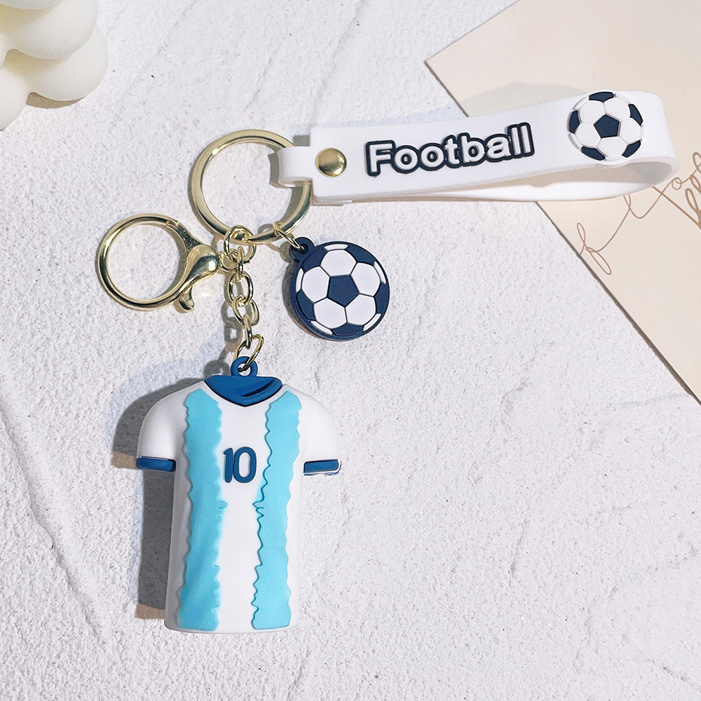 Keychain Woman Designer Keychain Accessori la tazza di calcio Maglie a stella Figura Keychain uomini Fans Regalo Small Souvenir C Ronaldo World Cup Cup Coppa Ciondolo