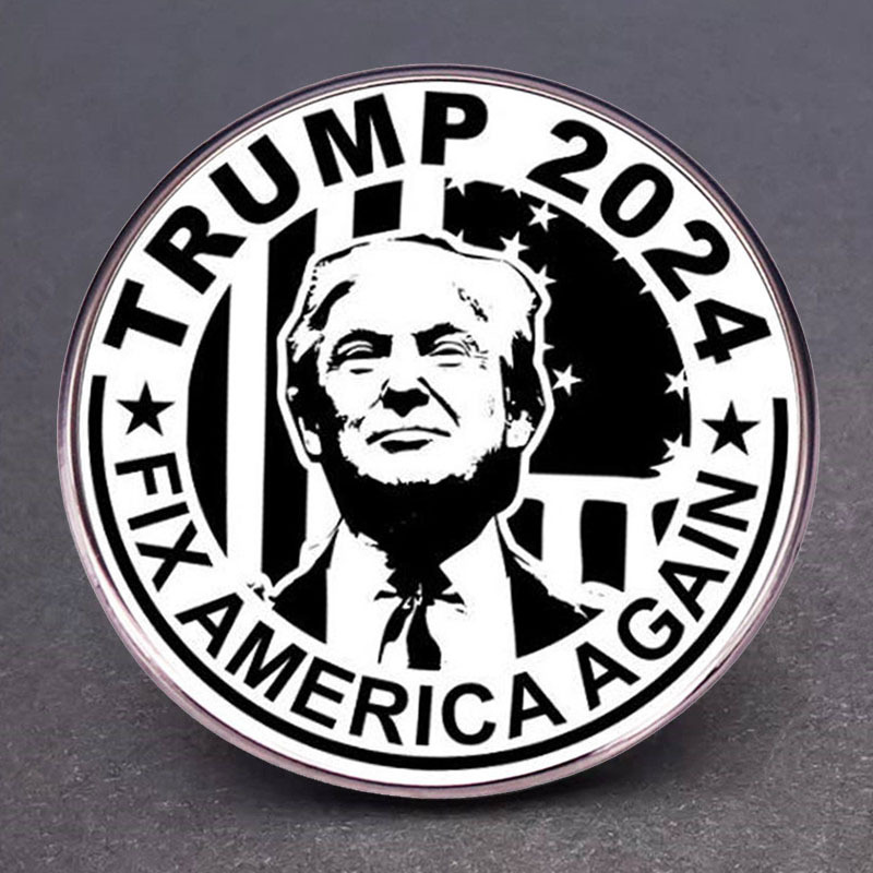 Brosch Support Donald Trump Brosch gör Amerika vackert igen Brosch Metal Alloy Badge -tillbehör för män och kvinnor F018