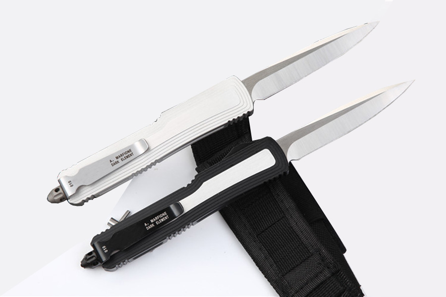 Polijstdraadtekening MT MT Productiemes Aluminium Legering Handgreep D2 Blade Pocket Outdoor Kitchen EDC Camping Hunting Knives Tool