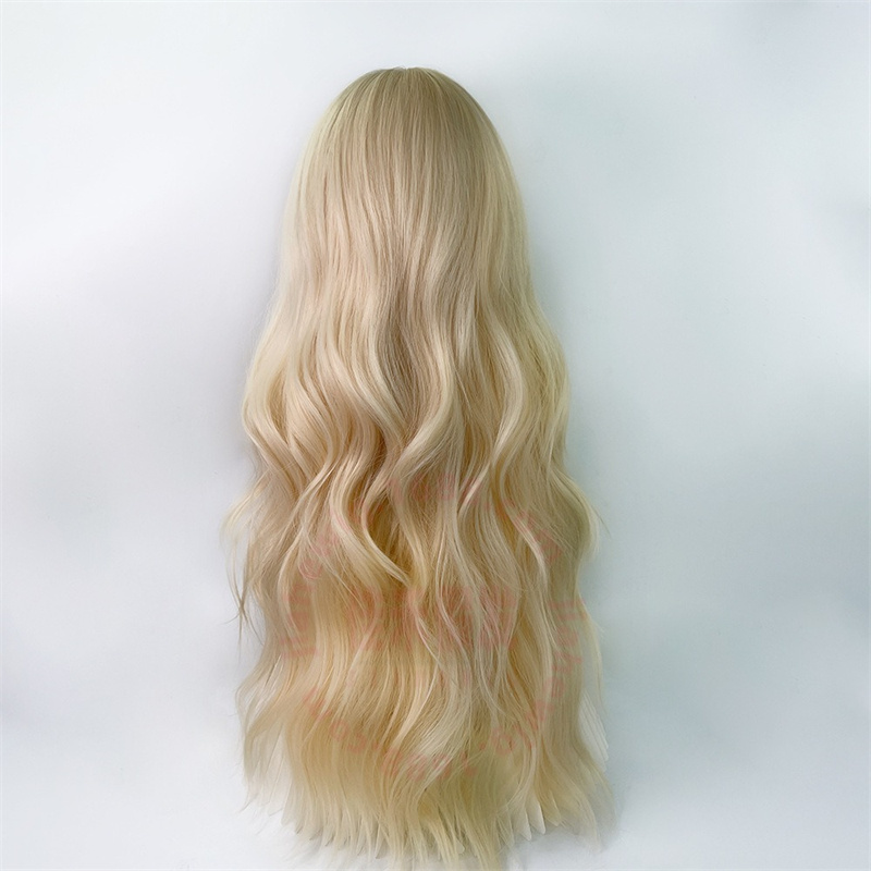 Мягкие кружевные парики передние волосы с бесцветными волосами с длинными вьющимися теплостойкими, синтетическим кружевным париком, натуральные детские волосы, женщины