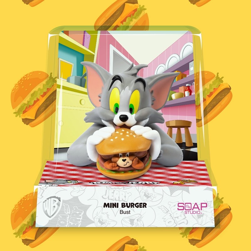 Nowy w magazynie Soapstudio Cat i Myse Mini Burger Half Bland Lucky Cat Jerry Myse Decoration Decoration