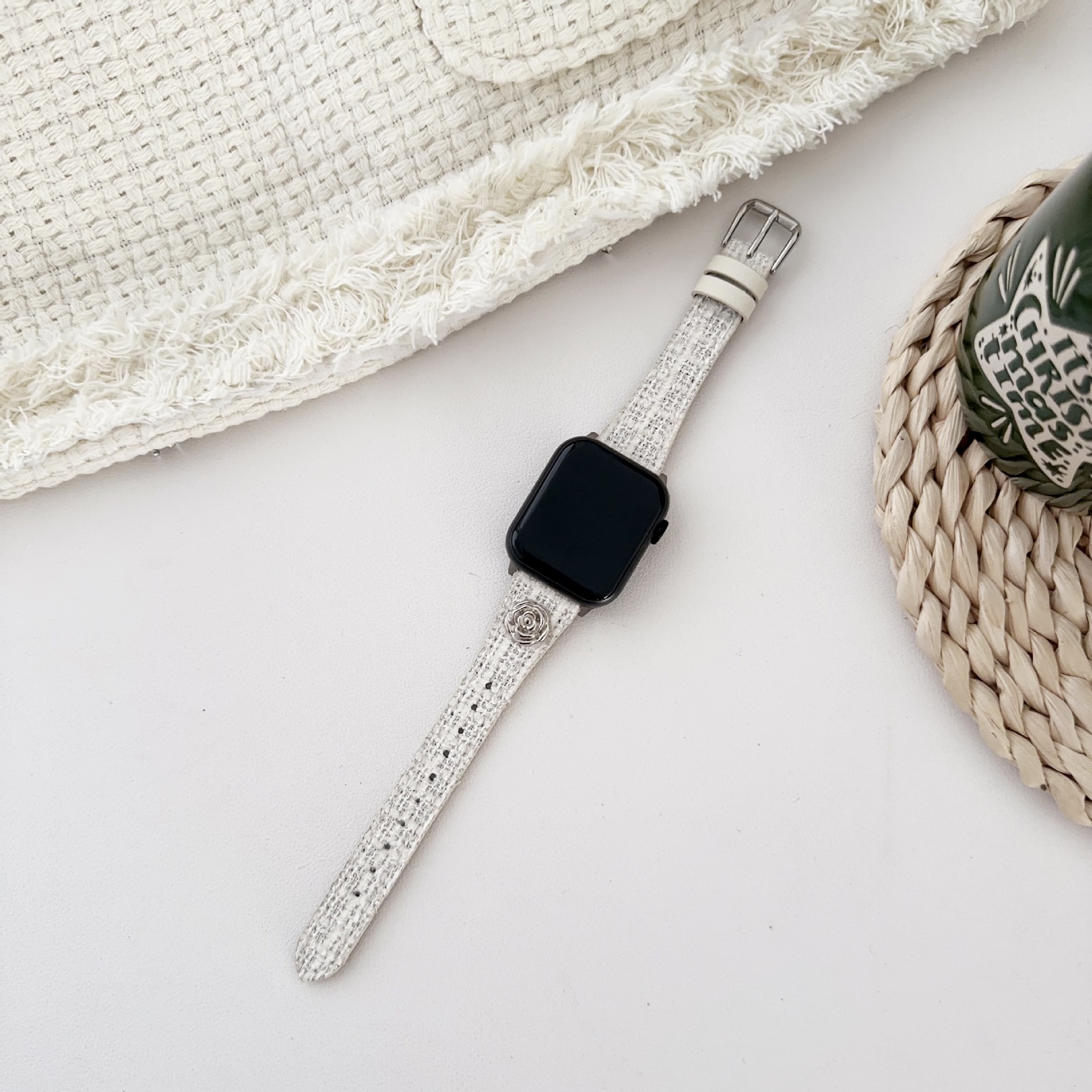 Elegante luxe ontwerpers merkarmbandbanden Iwatch voor Apple Watch Ultra 49mm band serie 8 7 6 SE 5 41mm 45 mm 44 mm 42 mm riem smartwatch 9 ultra 1 2 rozemarijnarmband
