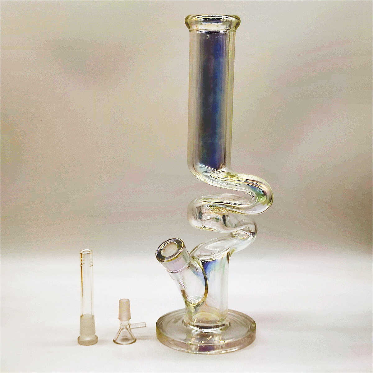 13 Zoll 9 mm Dicke großes Kopftöner Glas Bong getöntes Regenbogen Shisha Glass Bong Dabber Rig Recycler Unregelmäßige Bentover Wasserbongs 14mm US -Lagerhaus