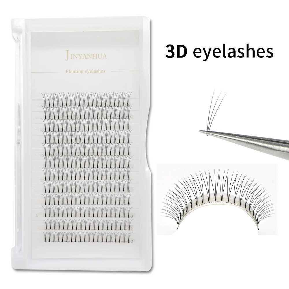 False Eyelashes Lash Extension 2D-6D Short Dry Prefabricated Volume Fan 0.07 0.10 Thick/8-14mm/C D Curled Makeup Q240510