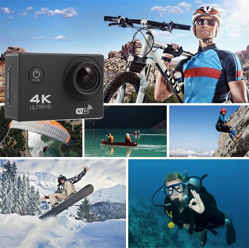 Action Camera Ultra HD 4k / 30fps WiFi 2,0 pouces 170d Casque video étanche sous-marine