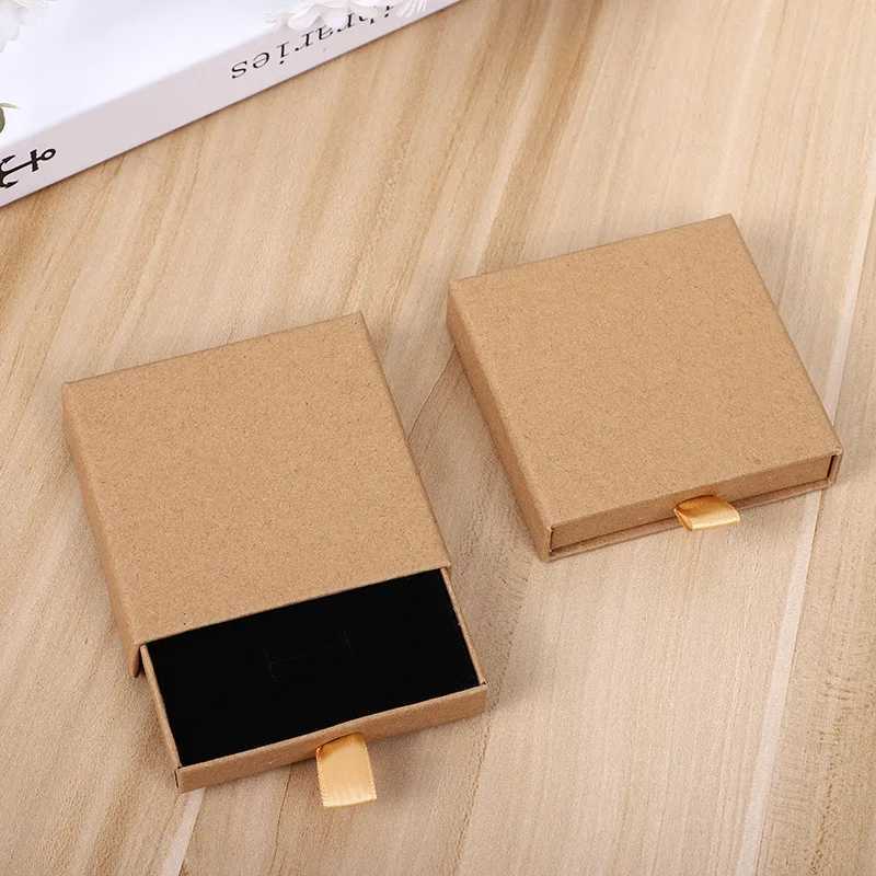 Gift Wrap Newly arrived thin kraft paper drawers jewelry packaging boxes greeting cards necklaces bracelets gift delivery boxesQ240511