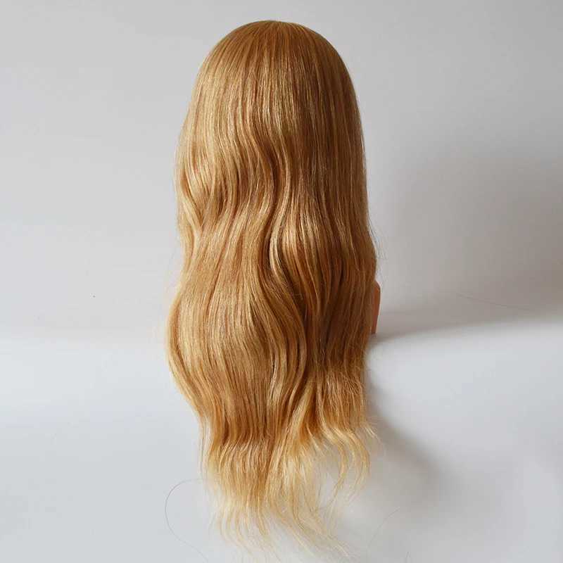 Mannequin Heads Advanced Human Model Head 100% Natural Hair 24 Borttagning Dummy Doll Blond Training Q240510