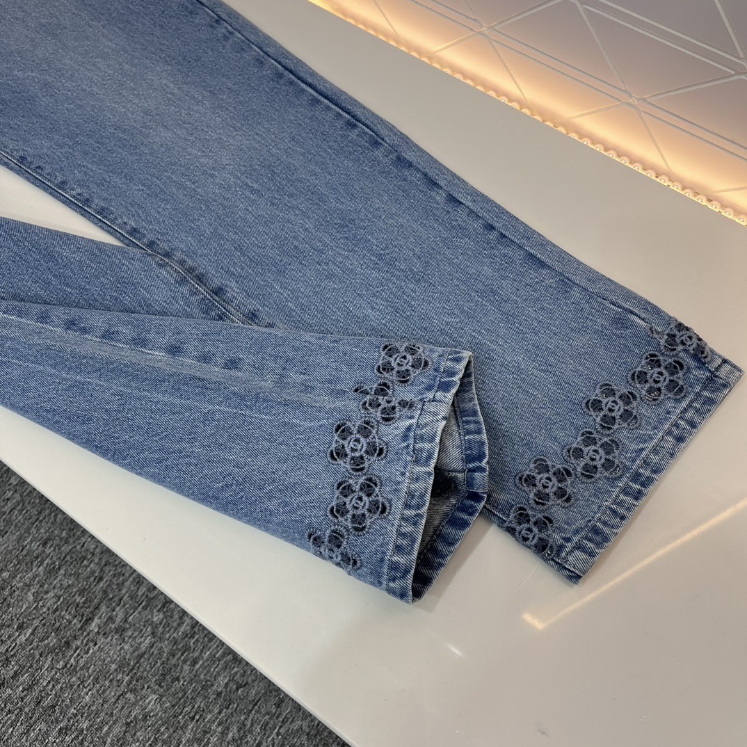 Designer Jeans 2024 Nieuwe Spring Summer Fashion Panel Merk Same Style broek Luxe damesbroek 0512-5