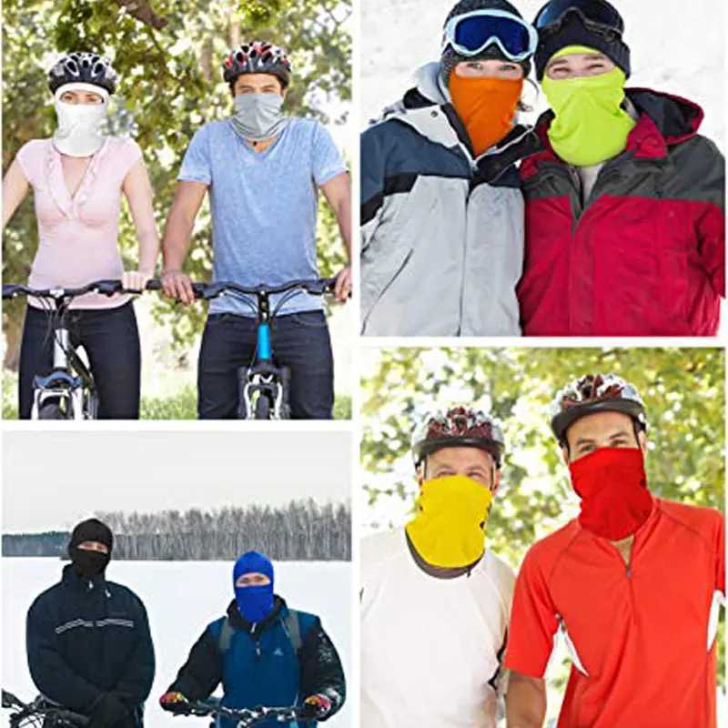 Fashion Face Masks Neck Gaiter Mens Full Face Ski Mask Balaclava Black Guard Motorcycle Q240510