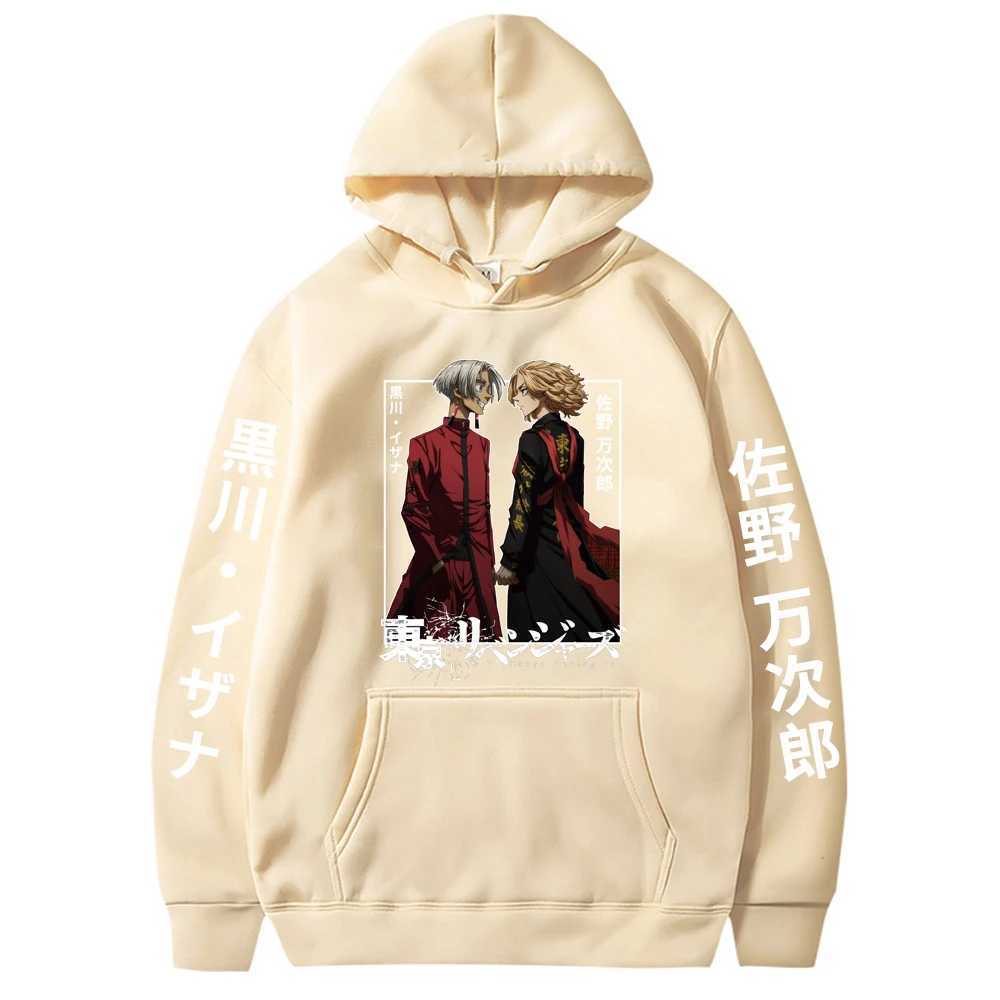 Sweats à capuche masculine Sweatshirts Hot Anime Tokyo Revengers Sano Manjirou et Kurokawa Izana Hommes Homme à capuche Femmes Sweats Sweatshirts HARAJUKU Strtwear T240510