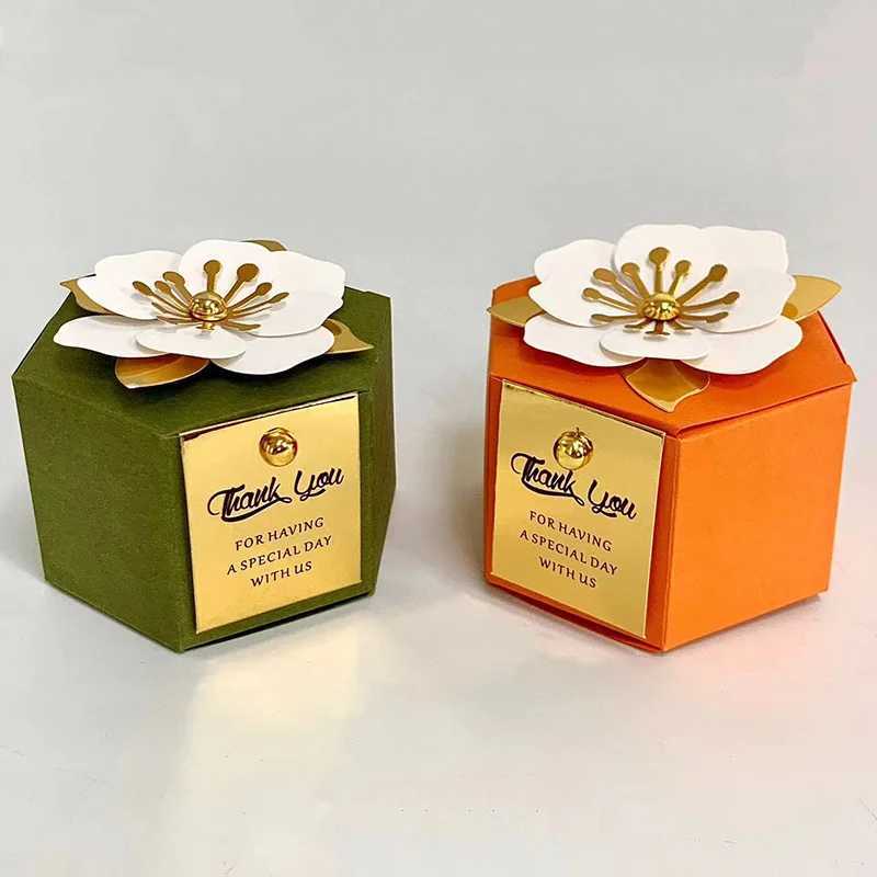 Gift Wrap 10 Nieuwe Creative European Candy Boxes Wedding Geschenken Bloem Geschenkfeest Verjaardag Kleine verpakking Boxesq240511