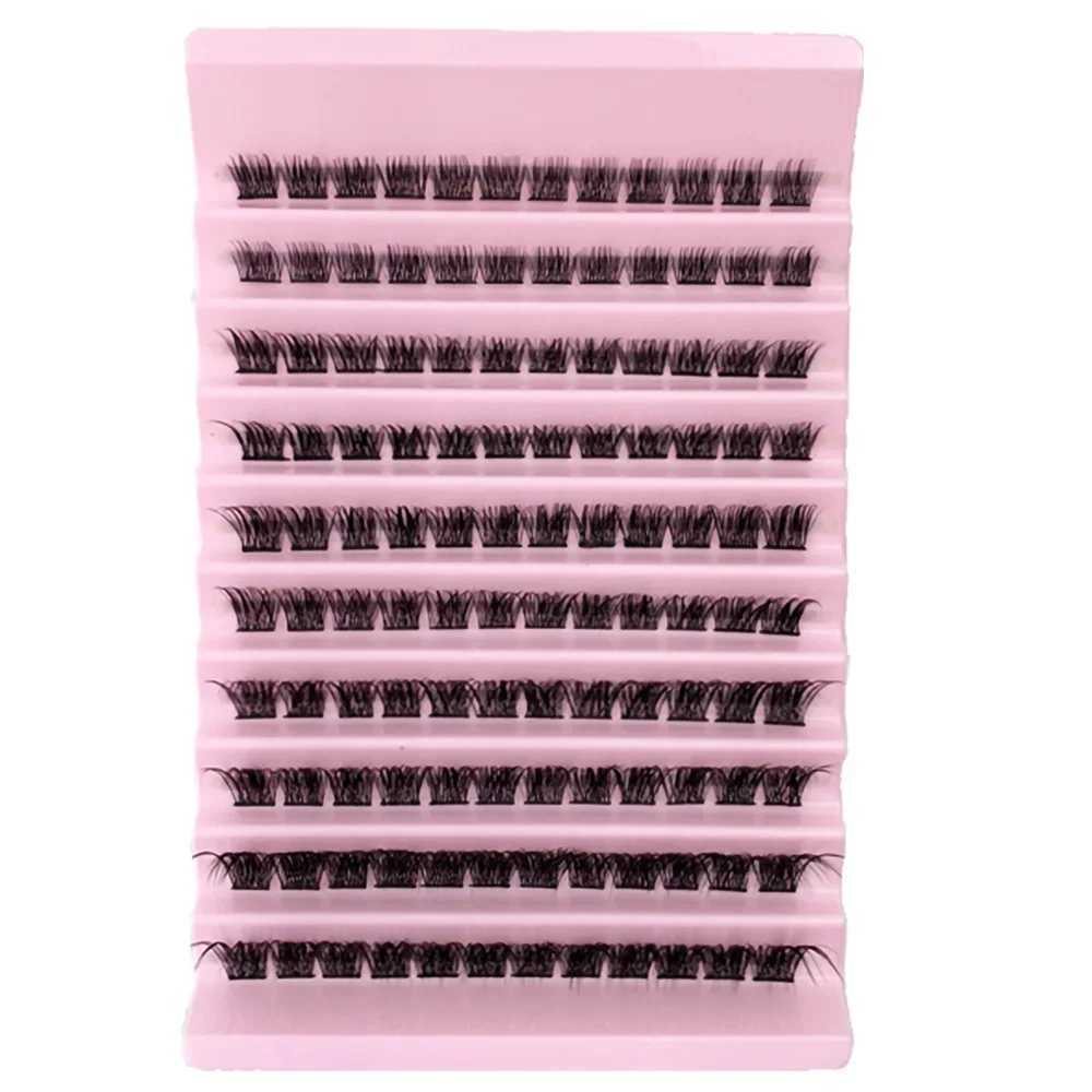 False Eyelashes 120 clusters of eyelashes D-curled 8-16mm mixed length DIY eyelash extension fluffy segmented graffiti false Q240510