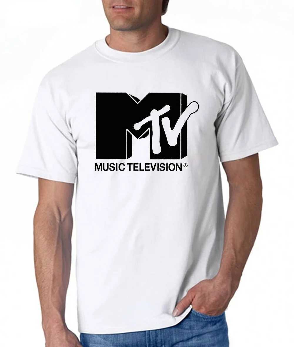 T-shirts masculins Men Retro T-shirt MTV THORTBACK TSHIRT VINTAGE 80S 90S BANDES POP MUSIQUE CULTURE TV TOPS ONSIDÉSIMITE