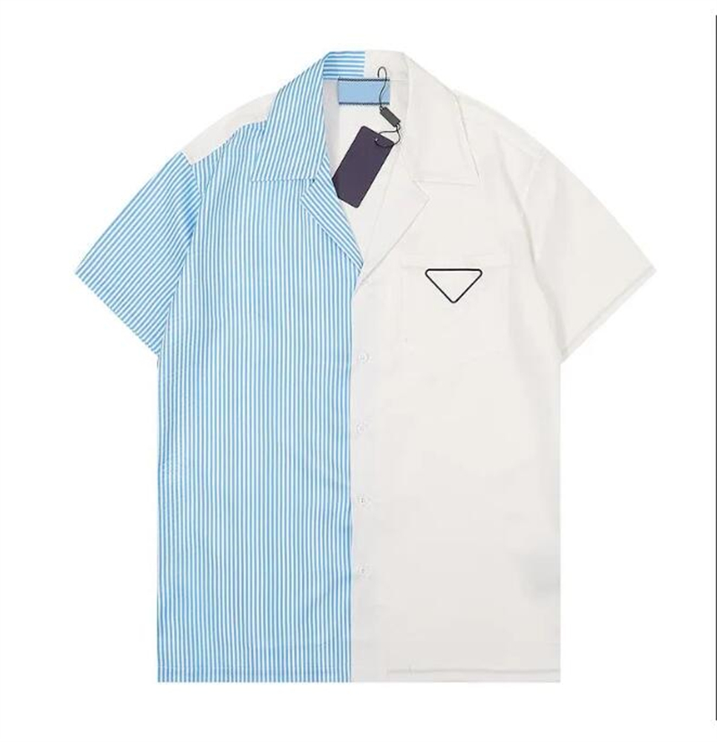 Camisas de grife masculinas camisas de manga curta de verão moda moda triangle invertida póos solteiros estilo praia tshirts respiráveis tees top roupas multi estilos#280